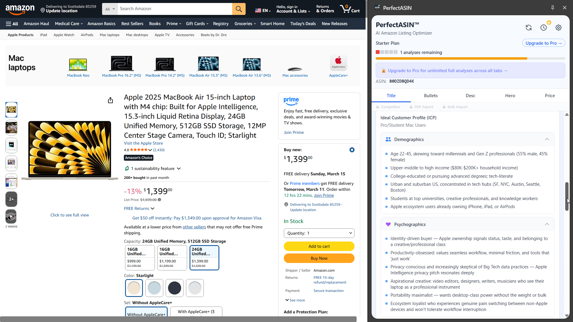 ICP Demographics — ideal customer profile analysis for your listing